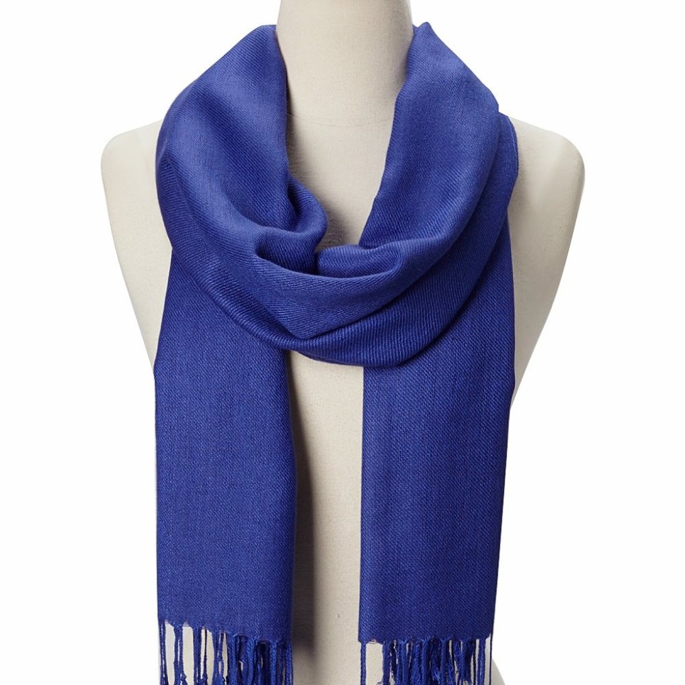 Oussum Viscose Blue Scarve Girls Scarf Streetwear with Fashion Shawl for Women